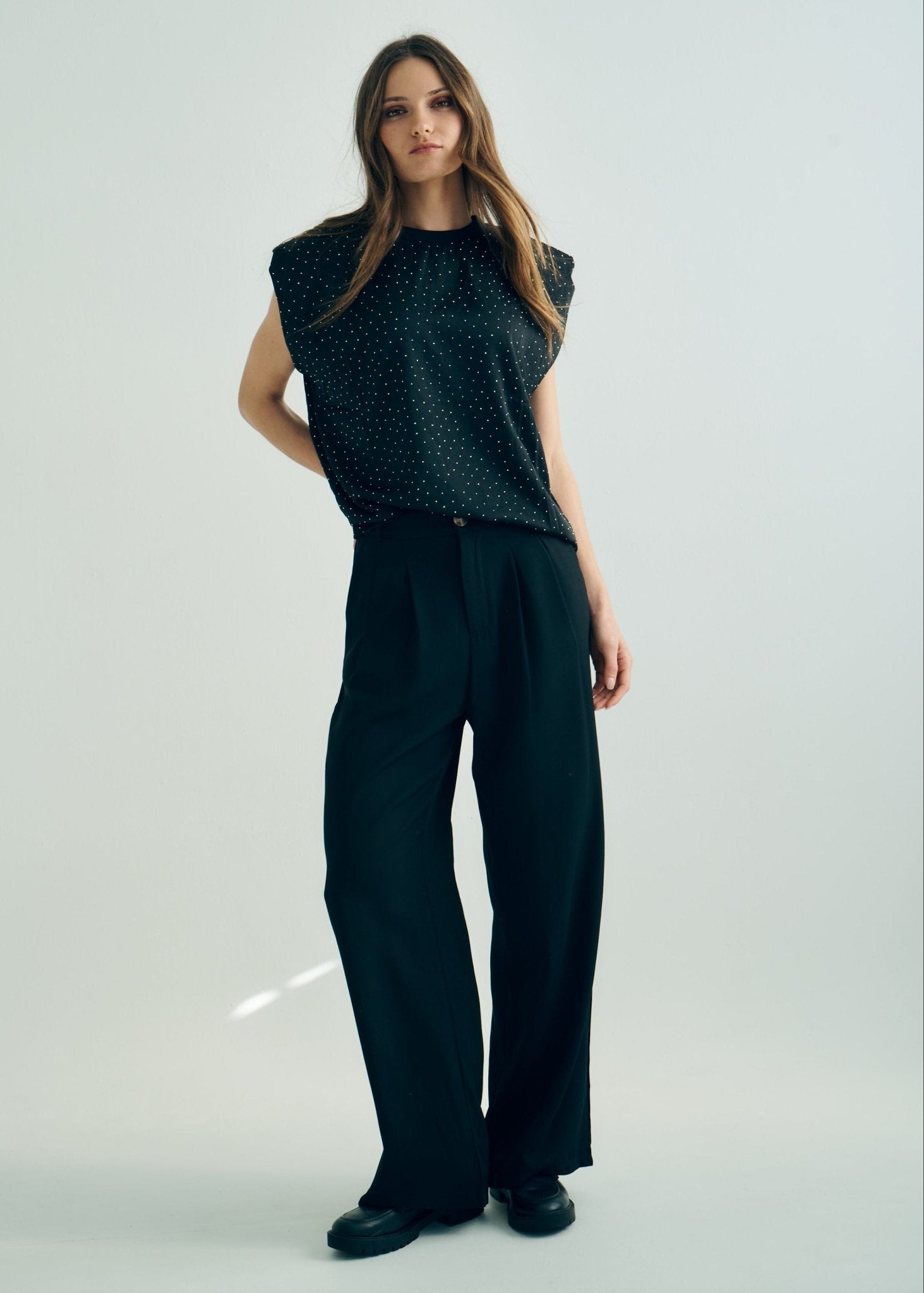 View our Pleated Trousers in Black - by Tribute Store