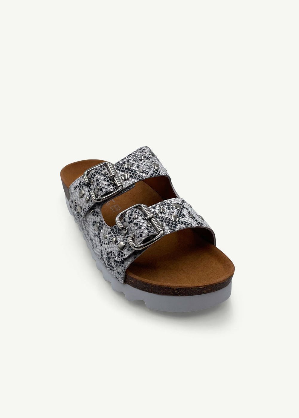 View our PRE ORDER: Hudson Sandal In Silver Snake - by Tribute Store