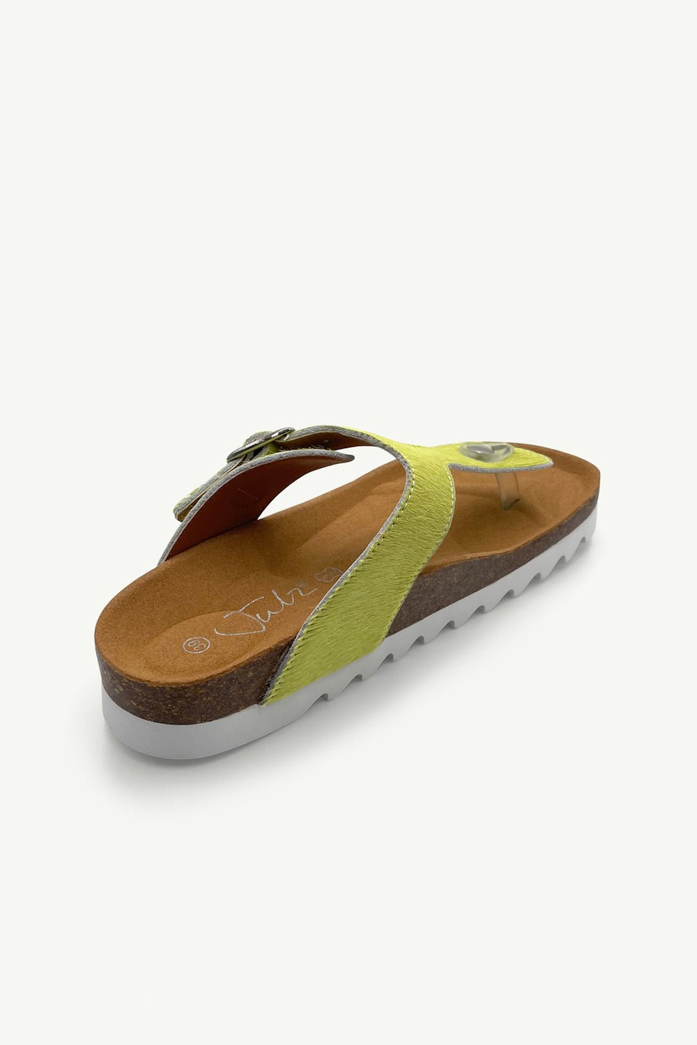 View our PRE ORDER: Julz Thong Sandal in Chartreuse - by Tribute Store