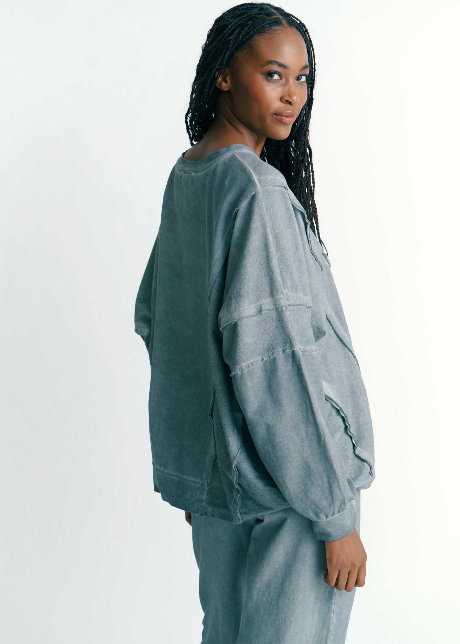 View our San Onofre Crew Neck Top With Star Print In Grey - by Tribute Store