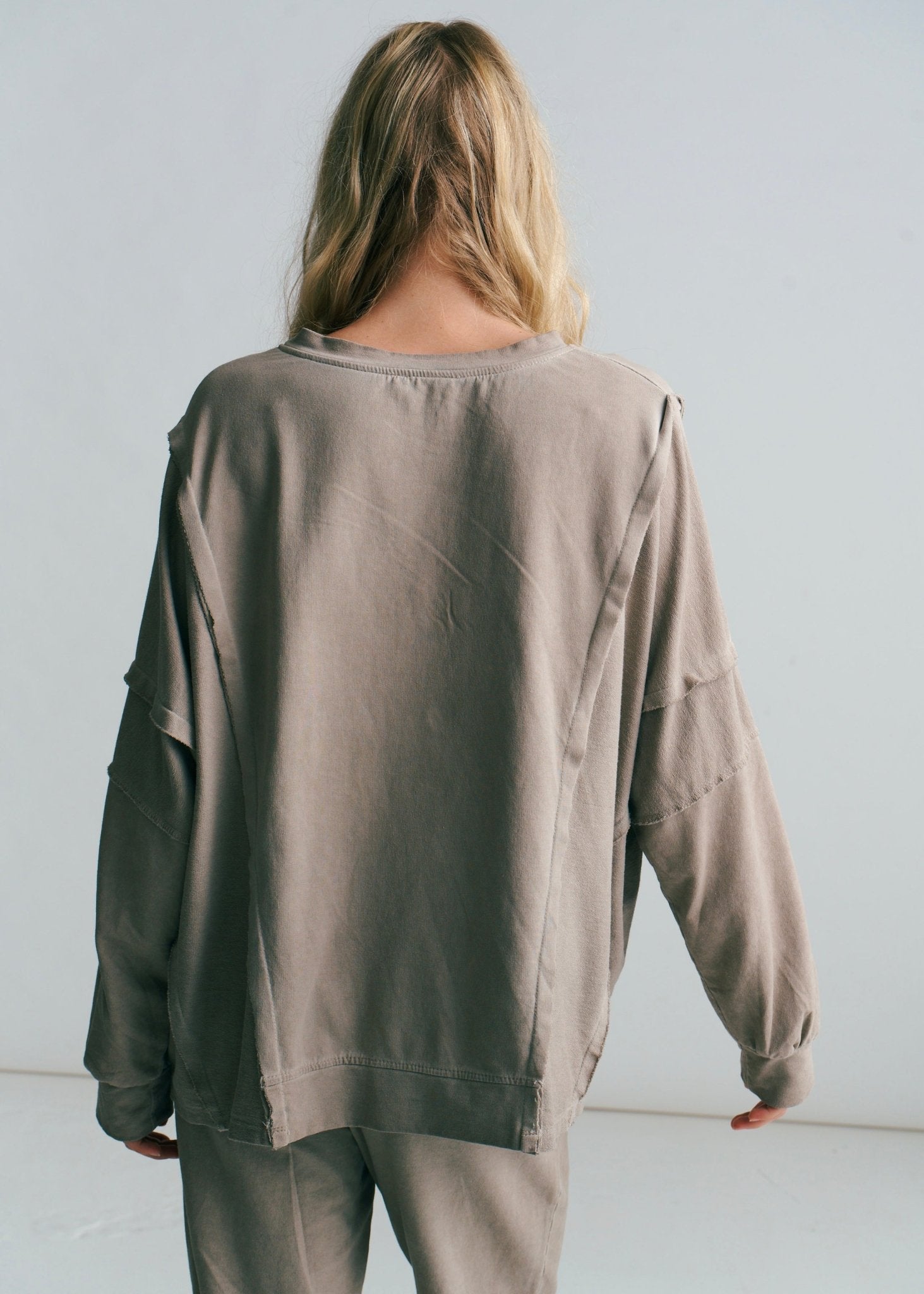 View our San Onofre Crew Neck Top With Star Print In Taupe - by Tribute Store