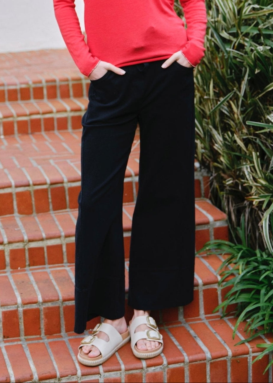 View our Sanremo Straight Leg Italian Pants In Black - by Tribute Store
