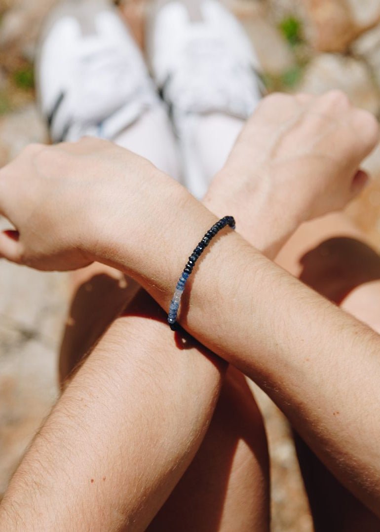 View our Sapphire Ombre button Stone Bracelet - by Tribute Store