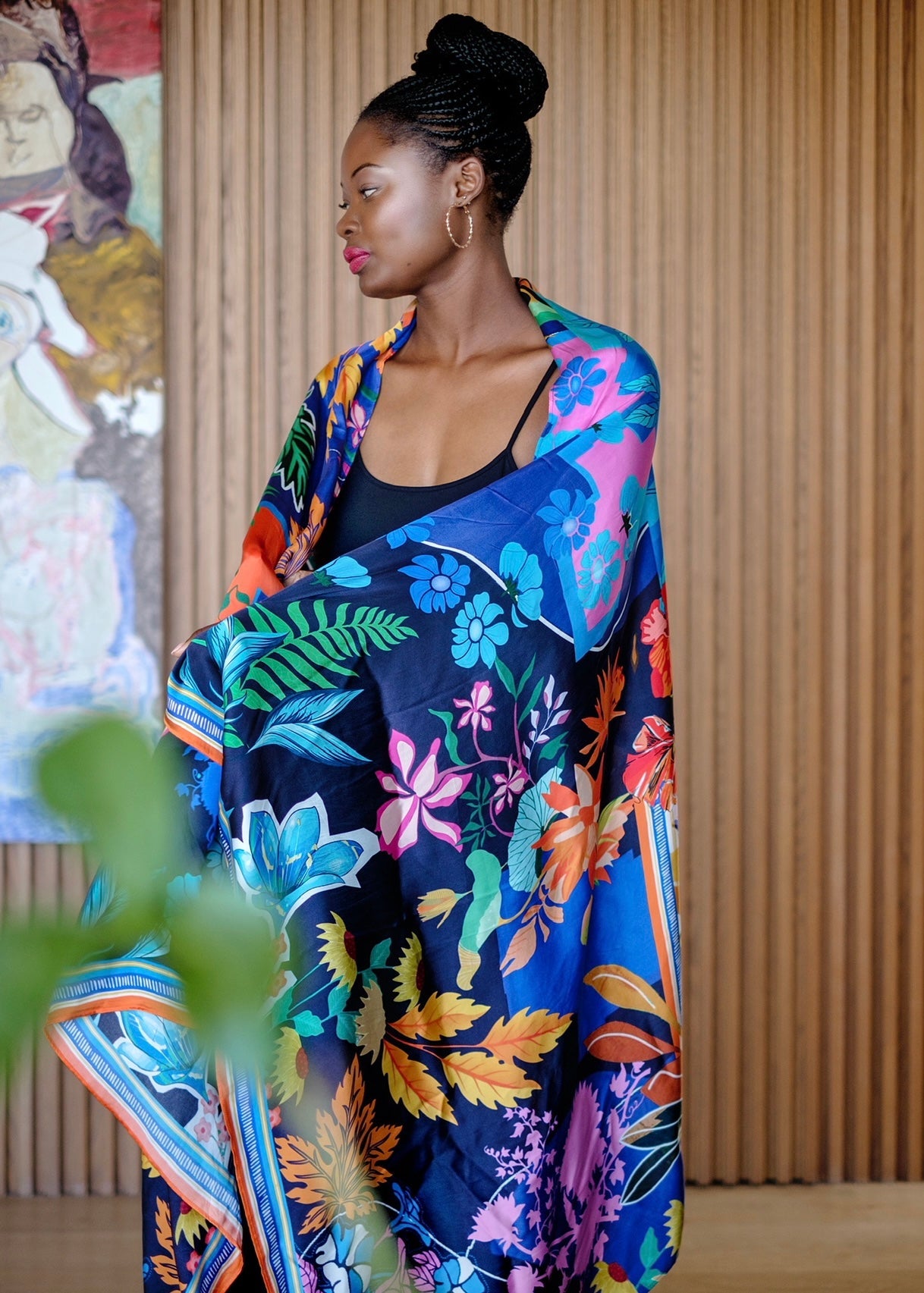 View our Silk Scarf With Floral Print - by Tribute Store