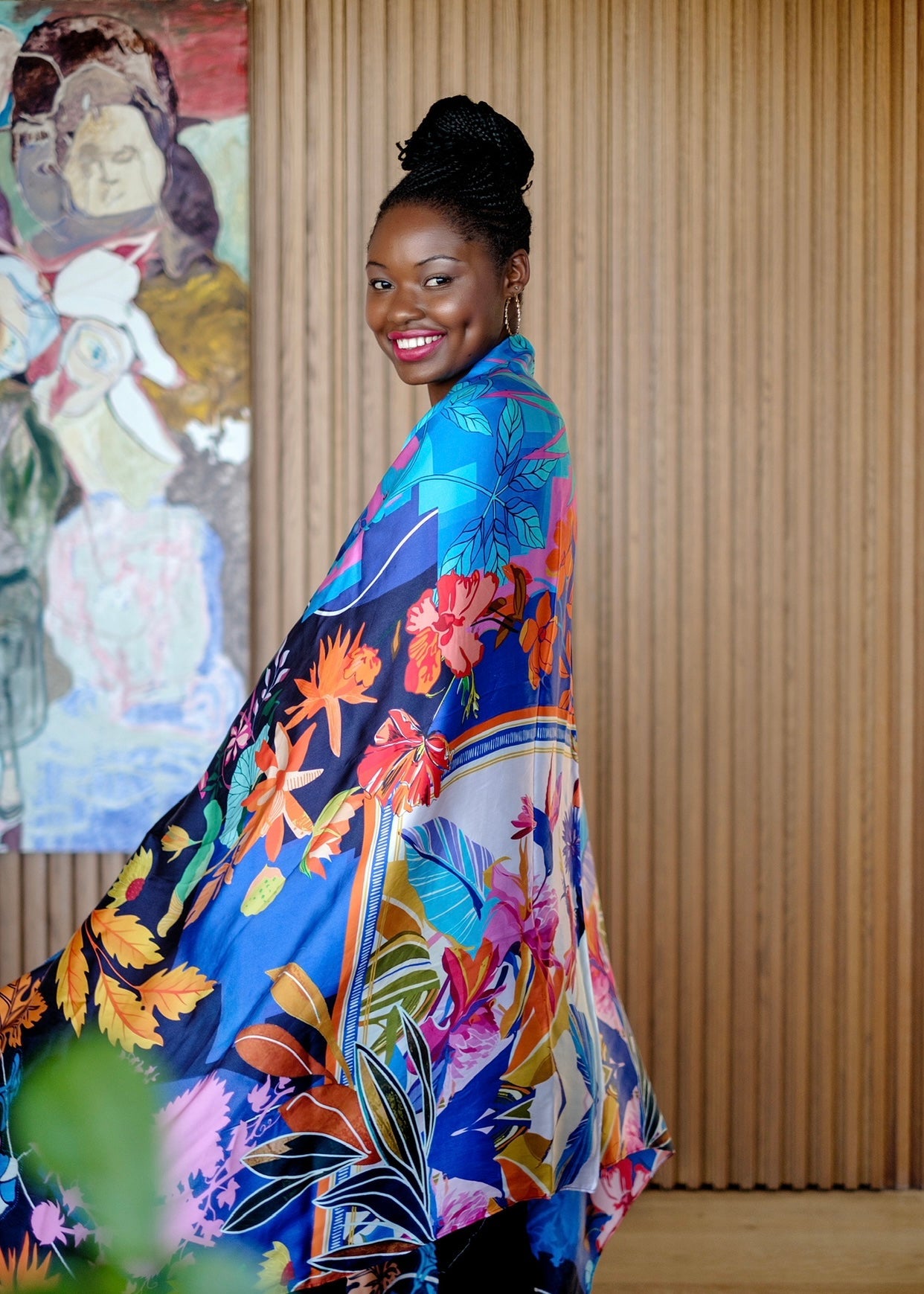 View our Silk Scarf With Floral Print - by Tribute Store