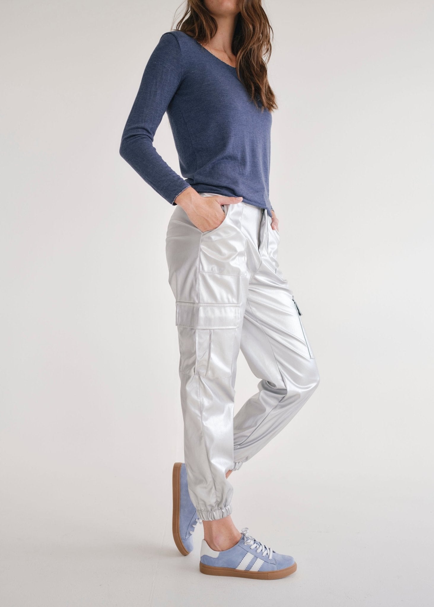 View our Silver Cargo Trousers - by Tribute Store