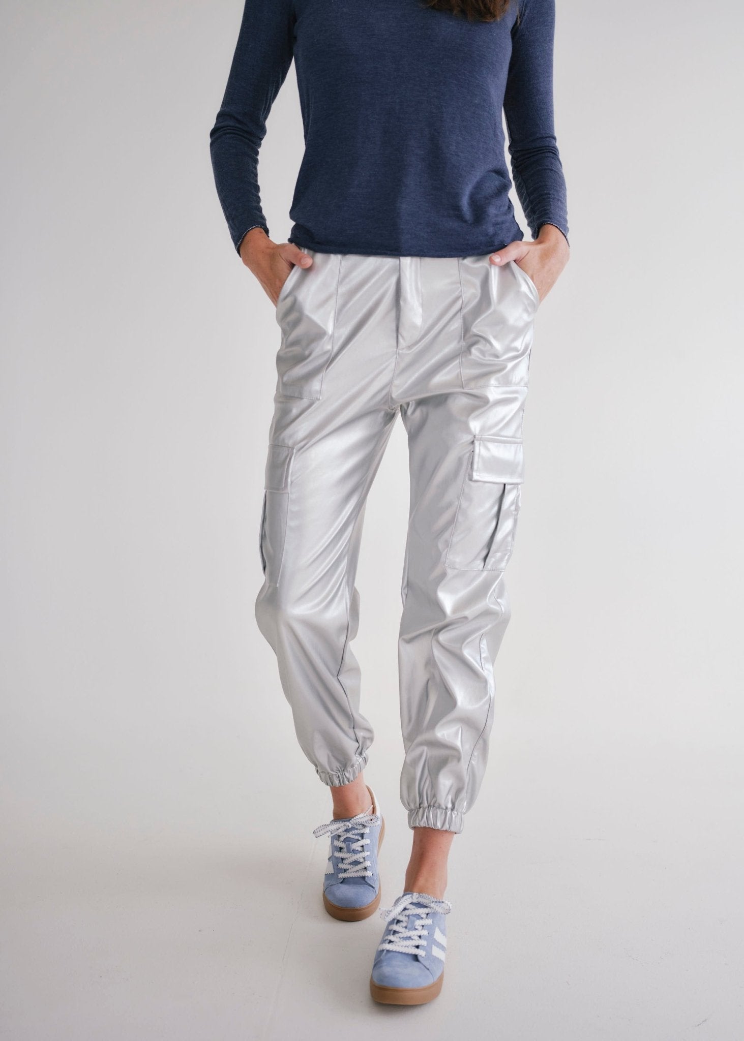 View our Silver Cargo Trousers - by Tribute Store