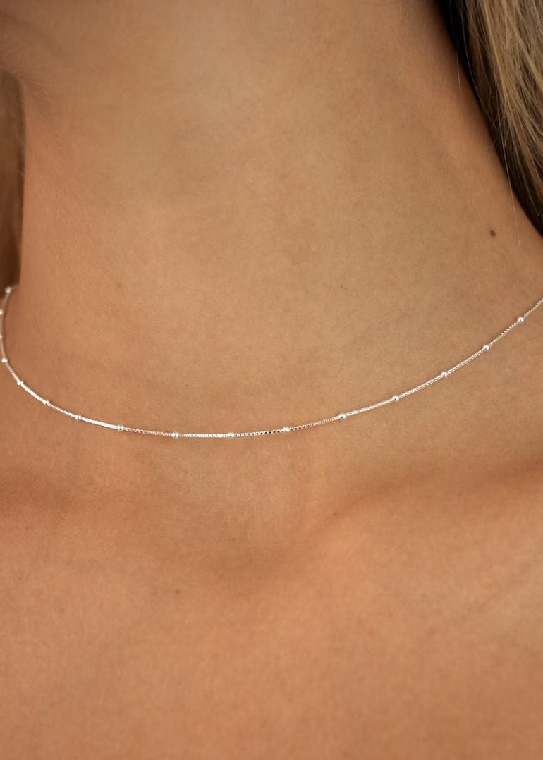 View our Silver Italian Waterproof Modern Dotted Necklace - by Tribute Store