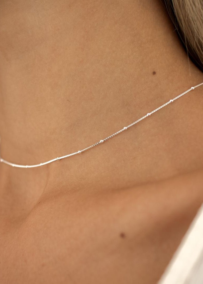 View our Silver Italian Waterproof Modern Dotted Necklace - by Tribute Store