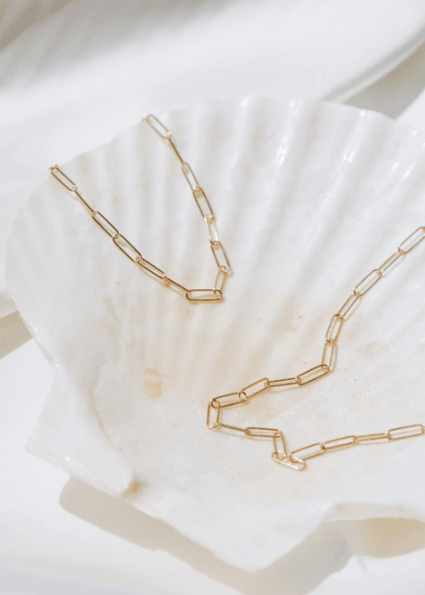 View our Silver Italian Waterproof Paperclip “Paris” Necklace - by Tribute Store