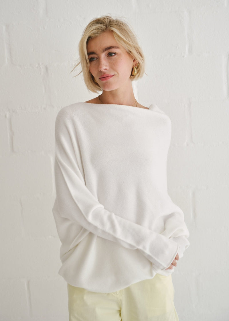 View our Sofia Italian Batwing Knit in Cream - by Tribute Store