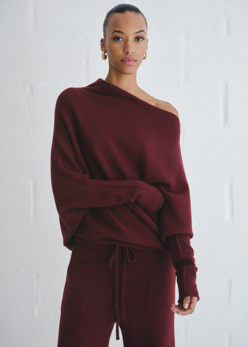 View our Sofia Italian Batwing Knit in Navy - by Tribute Store