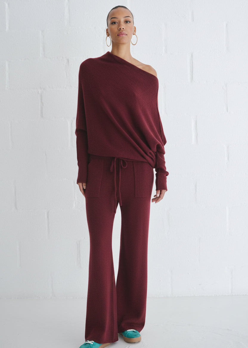 View our Sofia Italian Batwing Knit in Navy - by Tribute Store