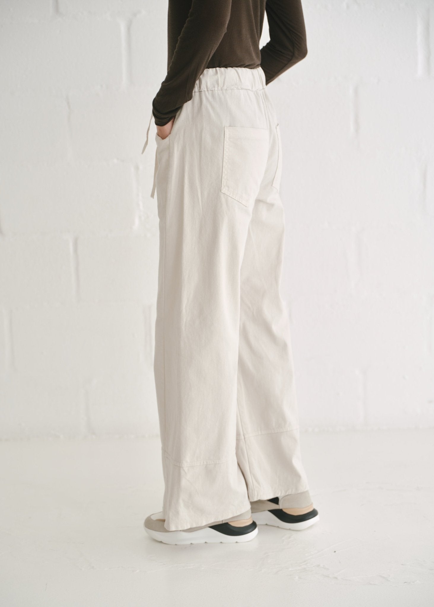 View our Straight Leg Pants In Beige - by Tribute Store