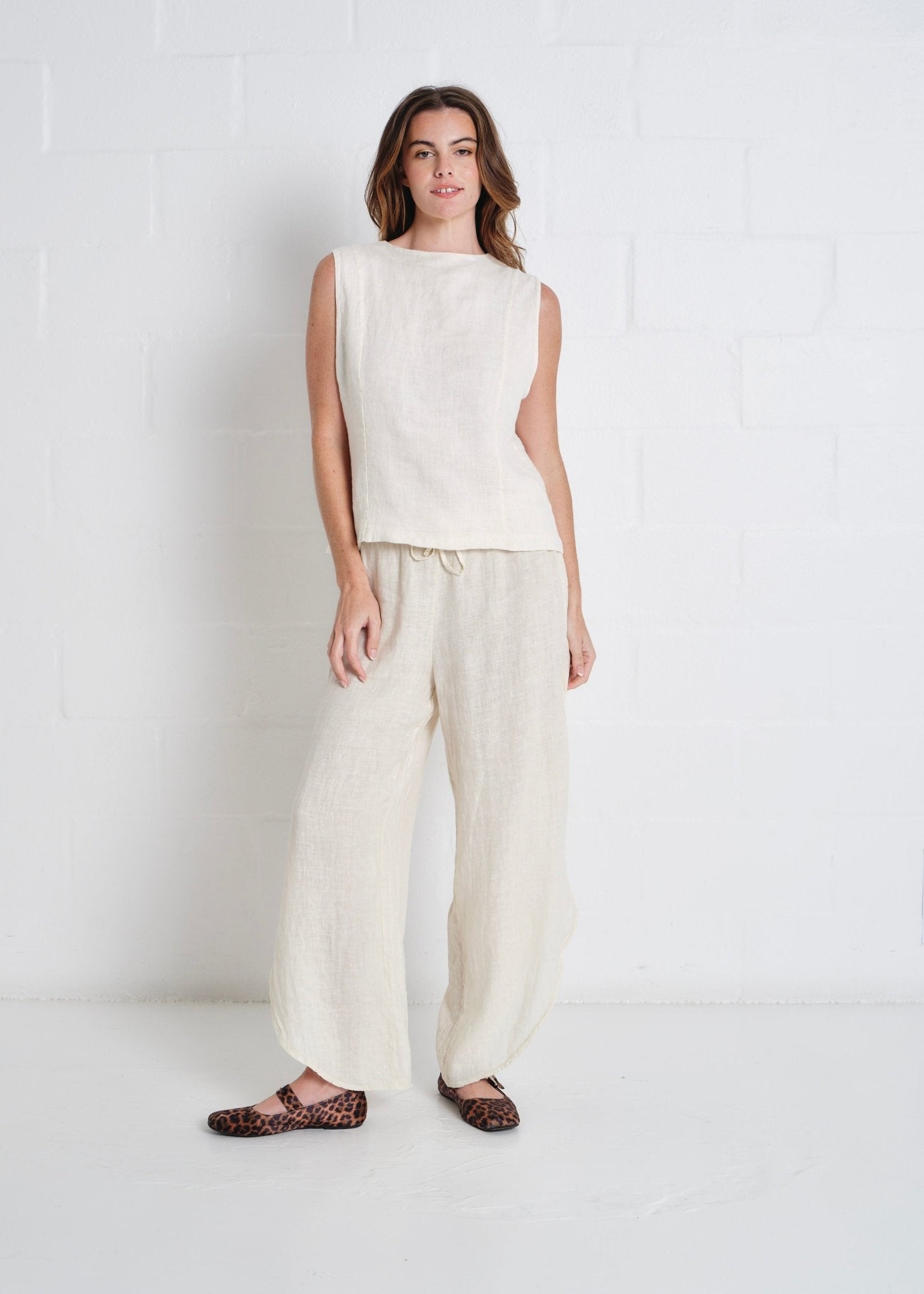 View our Sydney Linen Waistcoat In Cream - by Tribute Store