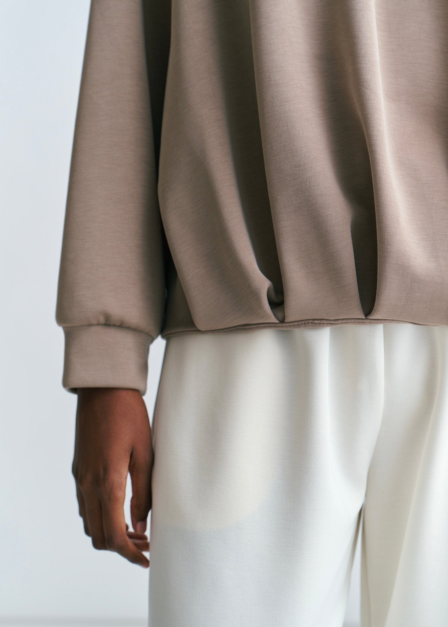 View our Tacoma Bubble Hem Sweater In Dark Khaki - by Tribute Store