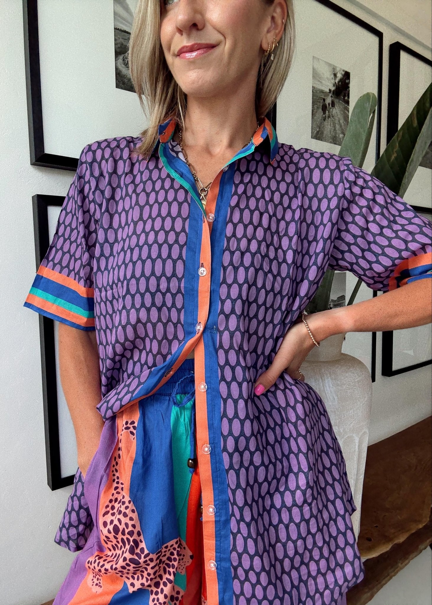 View our Thandi Playsuit Shorts Set In Purple - by Tribute Store