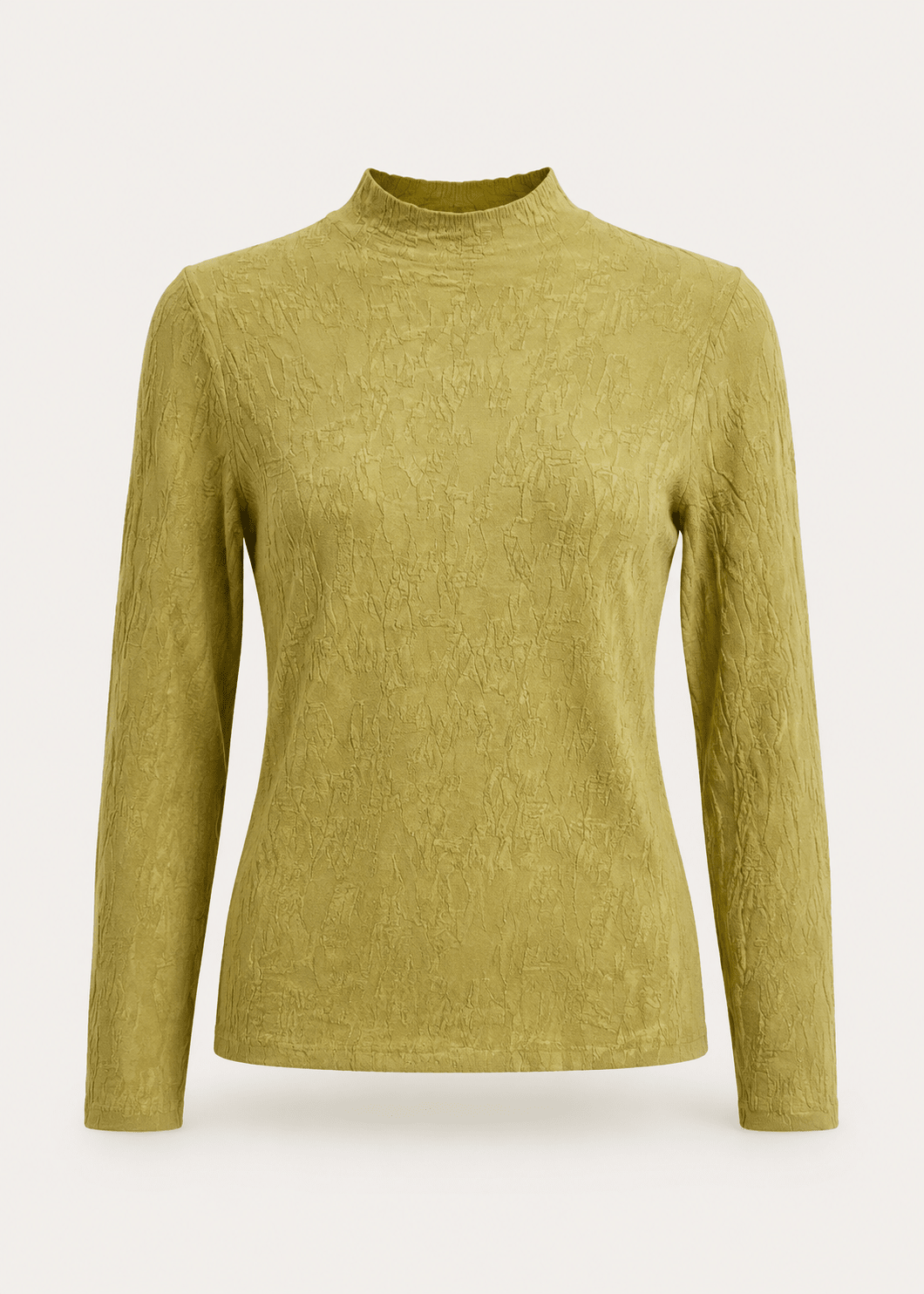 View our The Essential Chartreuse Embossed Turtleneck Knit - by Tribute Store