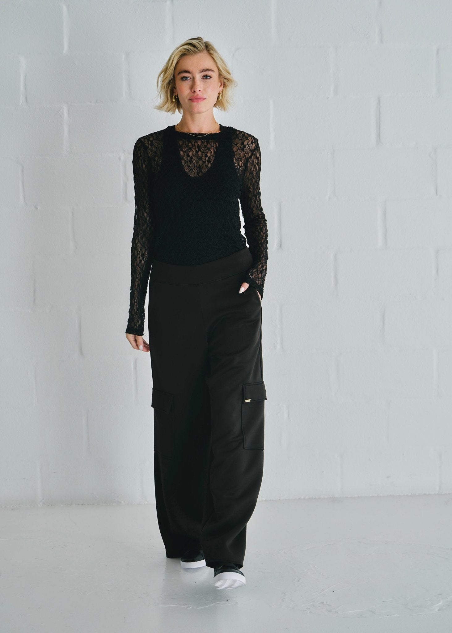 View our The Jennifer Classic Lace Top In Black - by Tribute Store