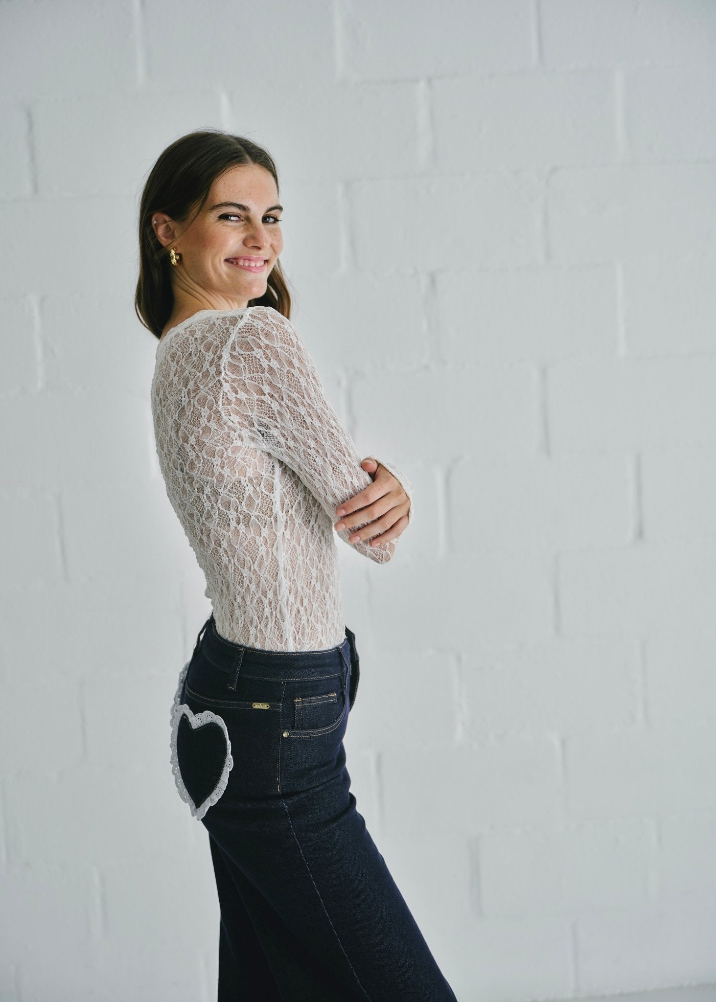 View our The Jennifer Classic Lace Top In White - by Tribute Store