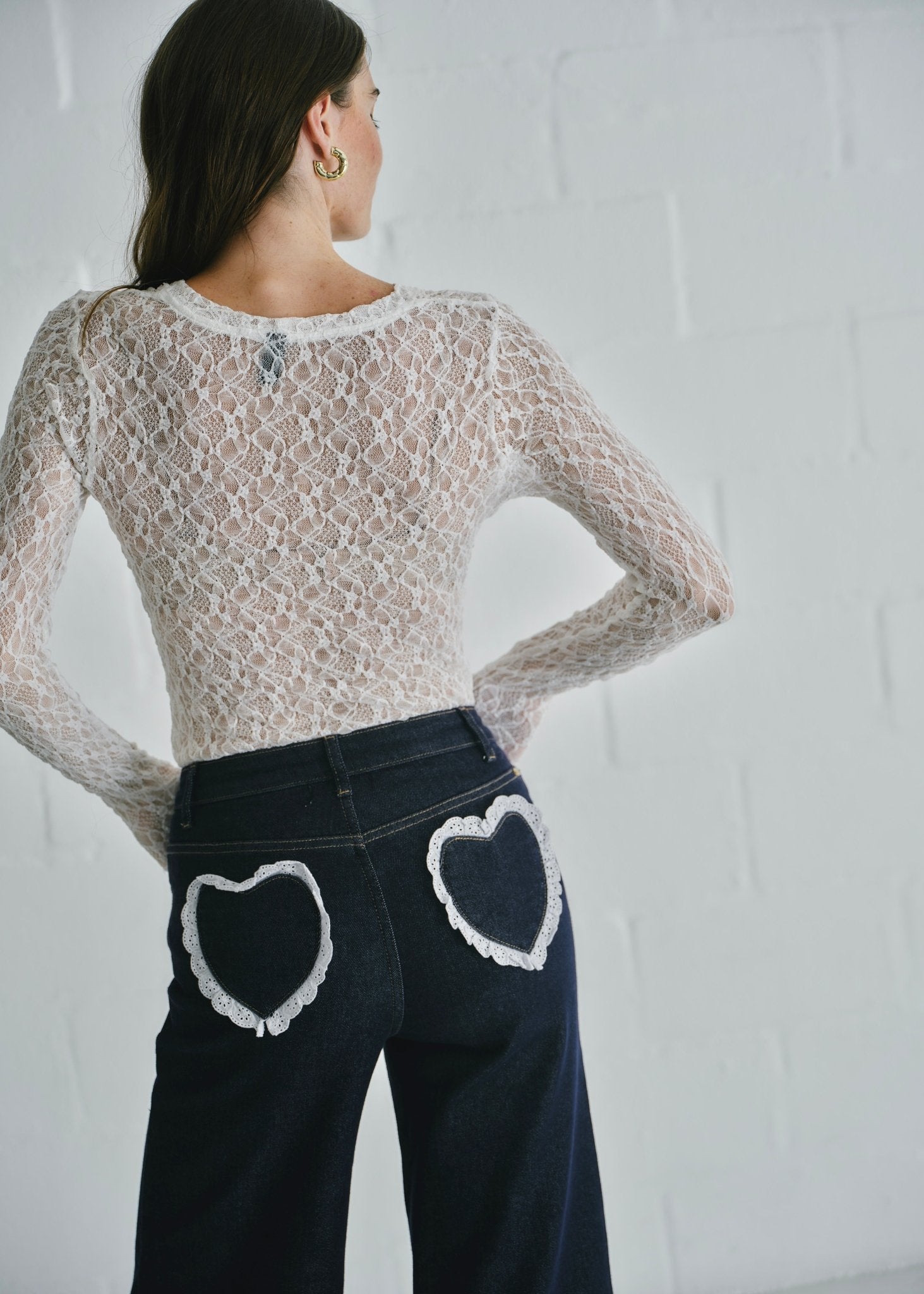 View our The Jennifer Classic Lace Top In White - by Tribute Store