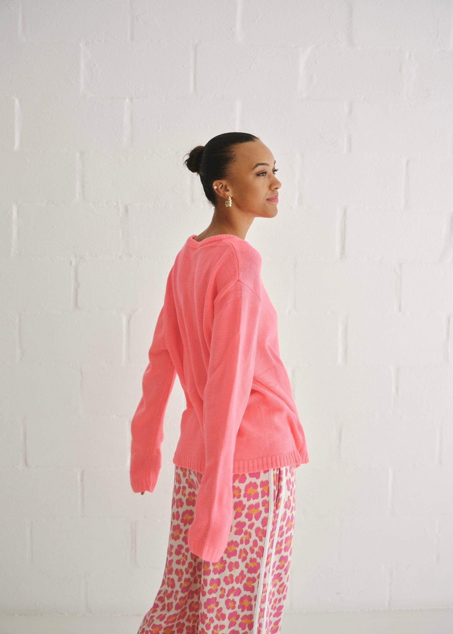 View our Vibrant Coral Oversized Knit - by Tribute Store