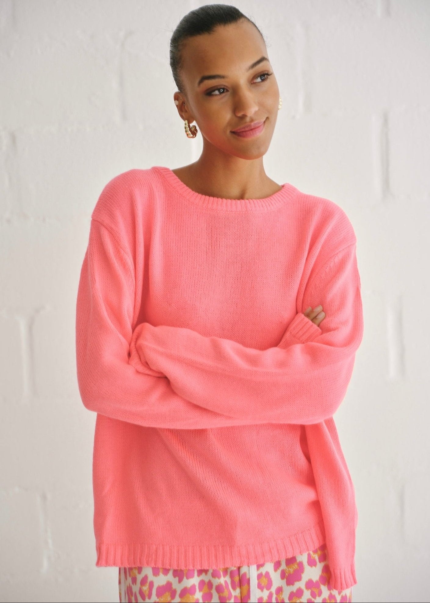 View our Vibrant Coral Oversized Knit - by Tribute Store
