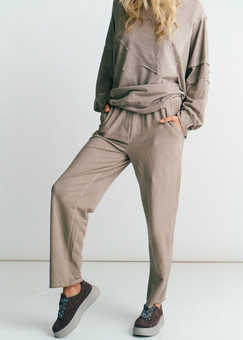 View our Wide Leg Pants In Taupe - by Tribute Store