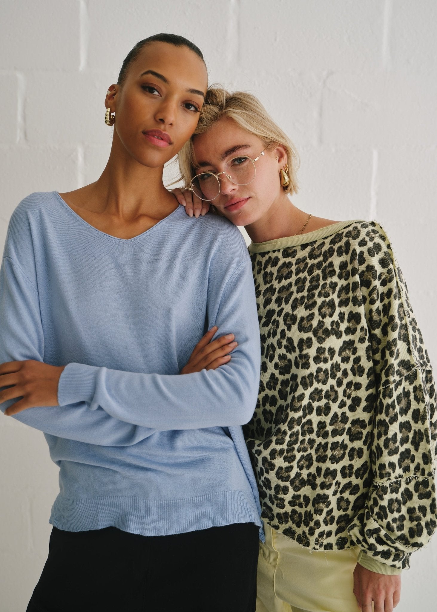 View our Zephyr Italian Leopard Cotton Jumper In Chartreuse - by Tribute Store