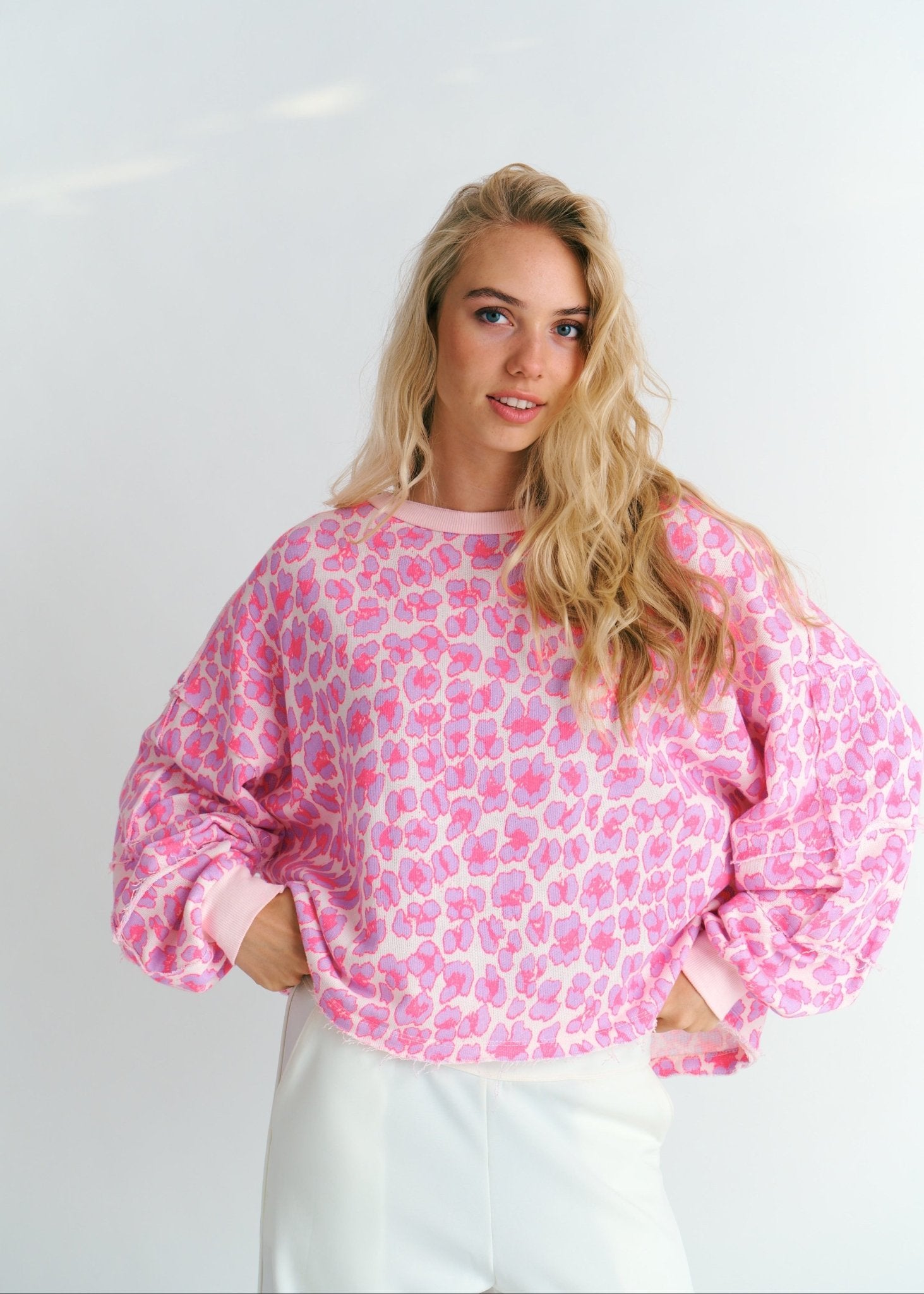 View our Zephyr Italian Leopard Cotton Jumper In Lilac - by Tribute Store