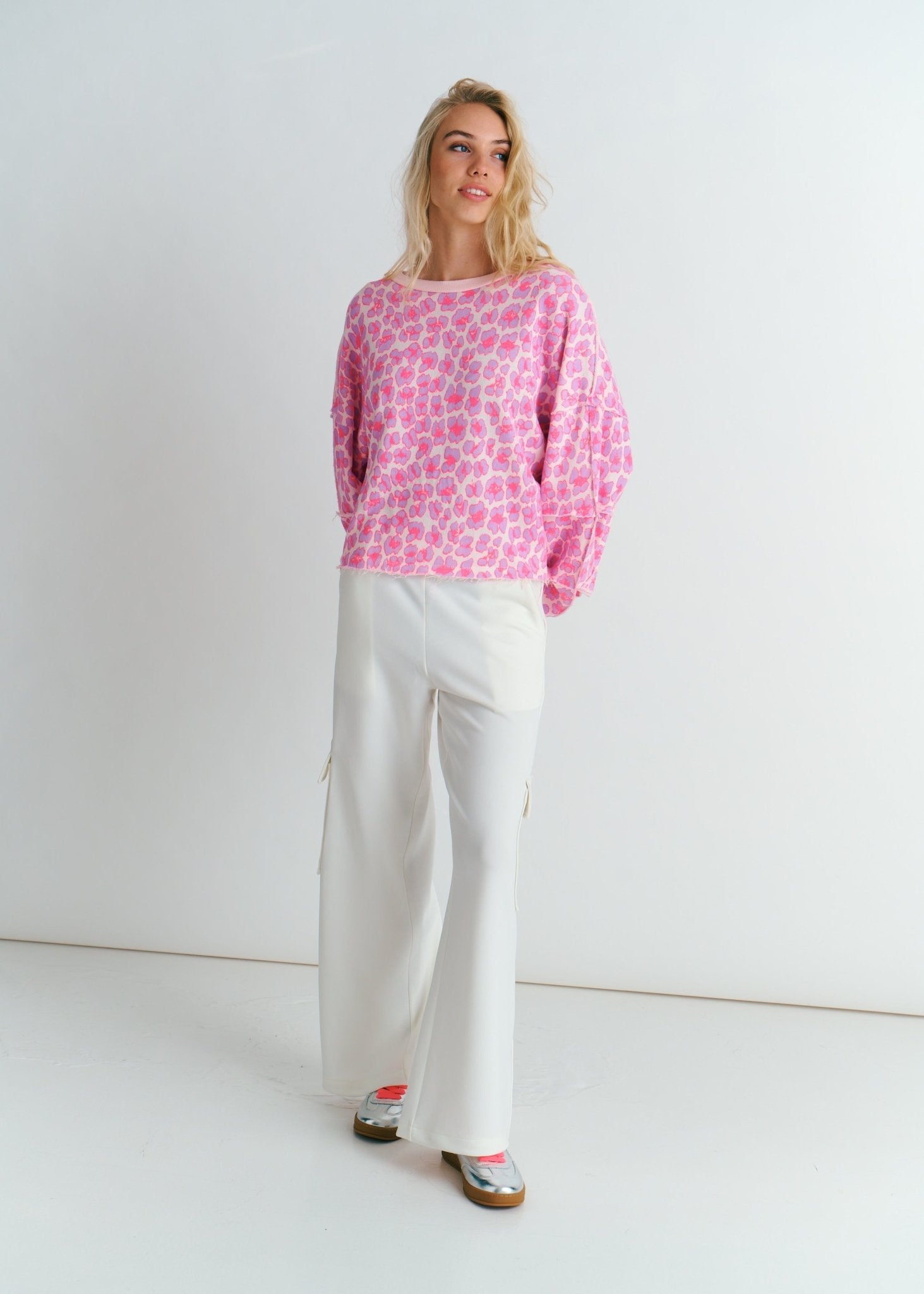 View our Zephyr Italian Leopard Cotton Jumper In Lilac - by Tribute Store