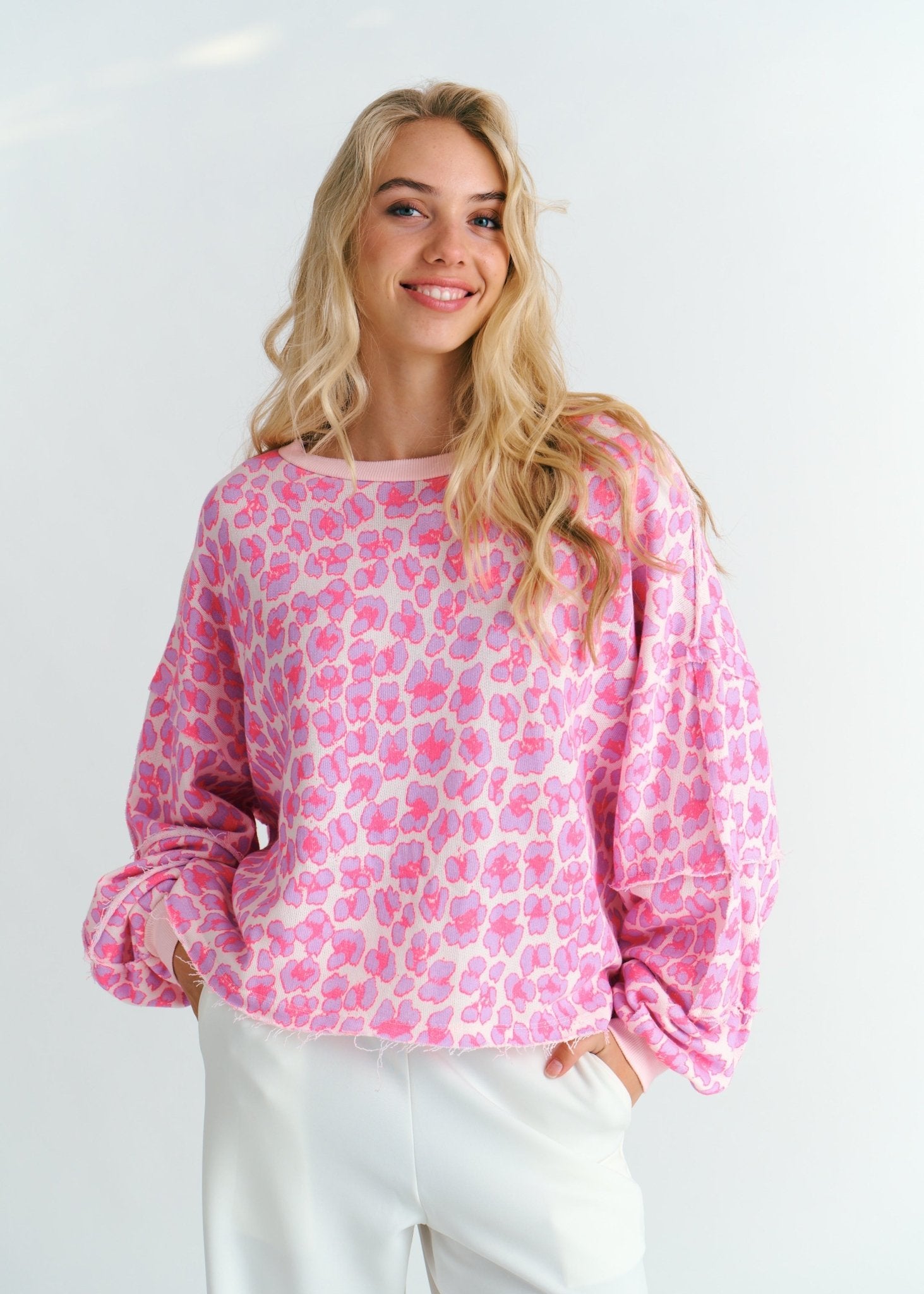 View our Zephyr Italian Leopard Cotton Jumper In Lilac - by Tribute Store