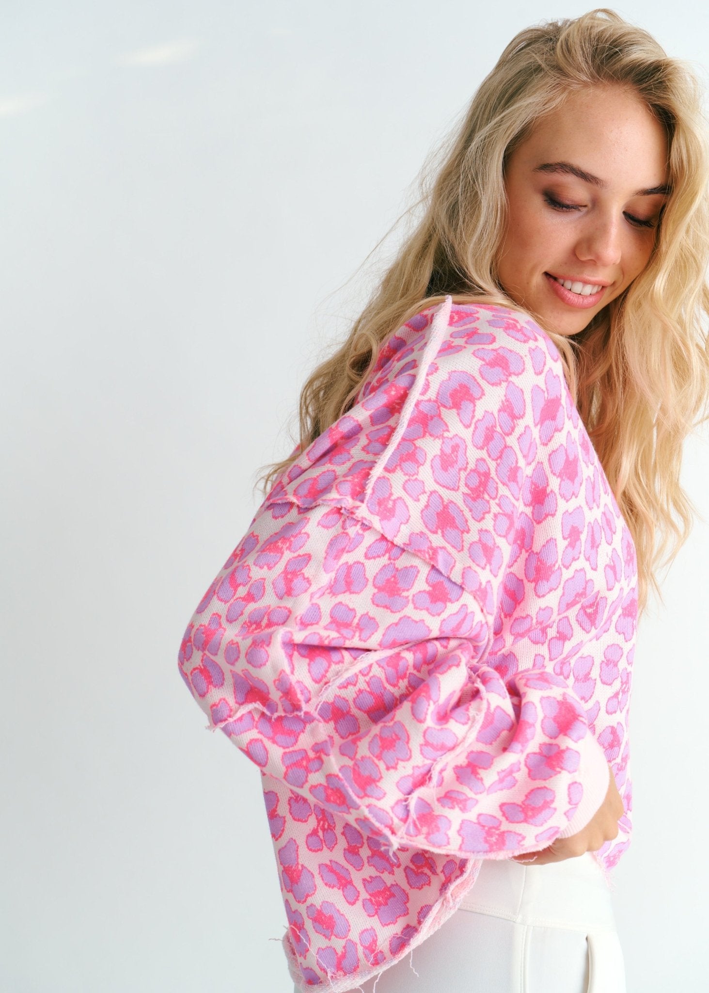 View our Zephyr Italian Leopard Cotton Jumper In Lilac - by Tribute Store
