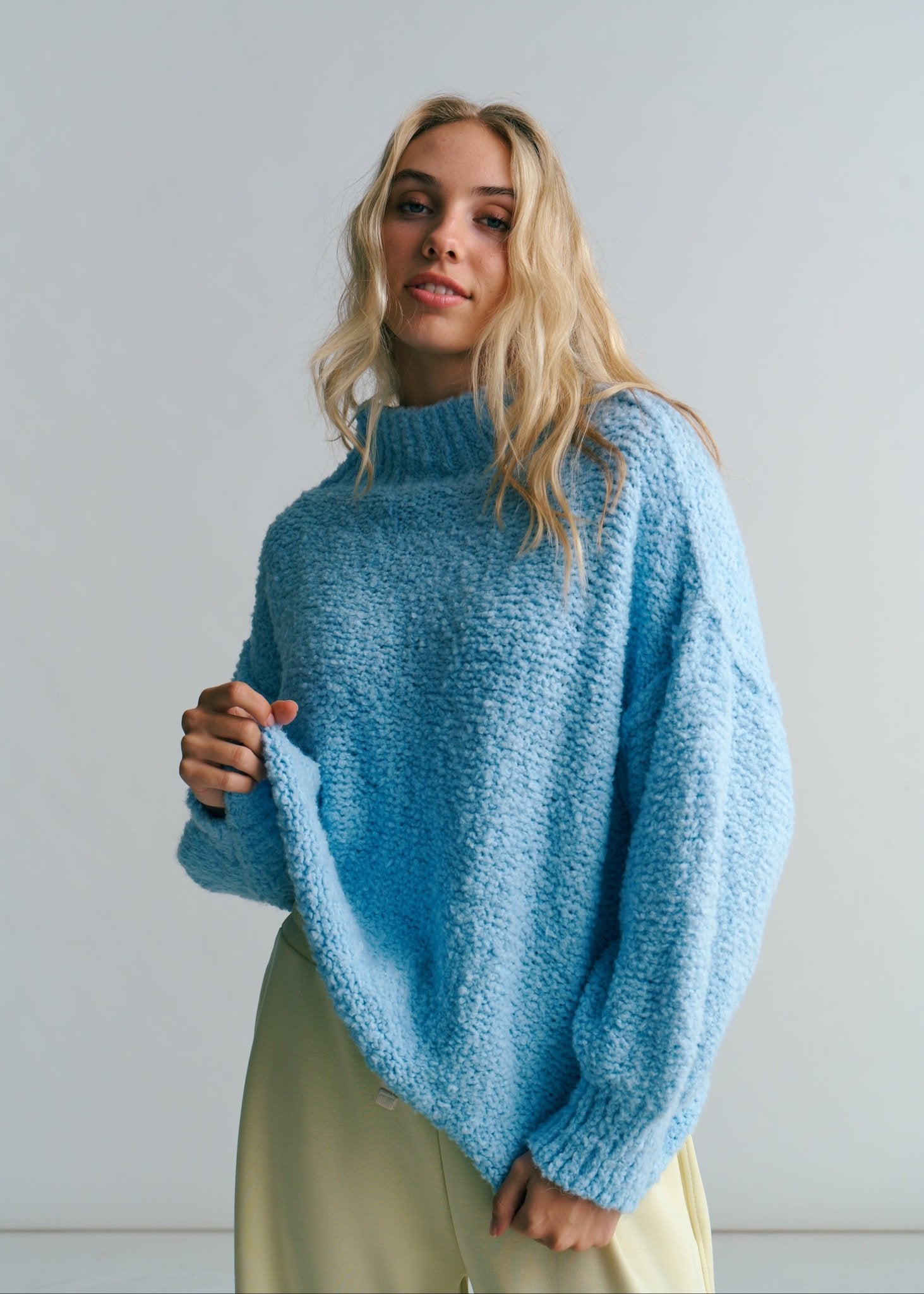 View our Zermatt Chunky Oversized Knit In Sky Blue - by Tribute Store