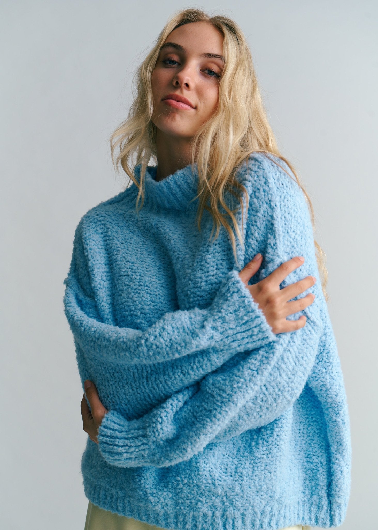 View our Zermatt Chunky Oversized Knit In Sky Blue - by Tribute Store