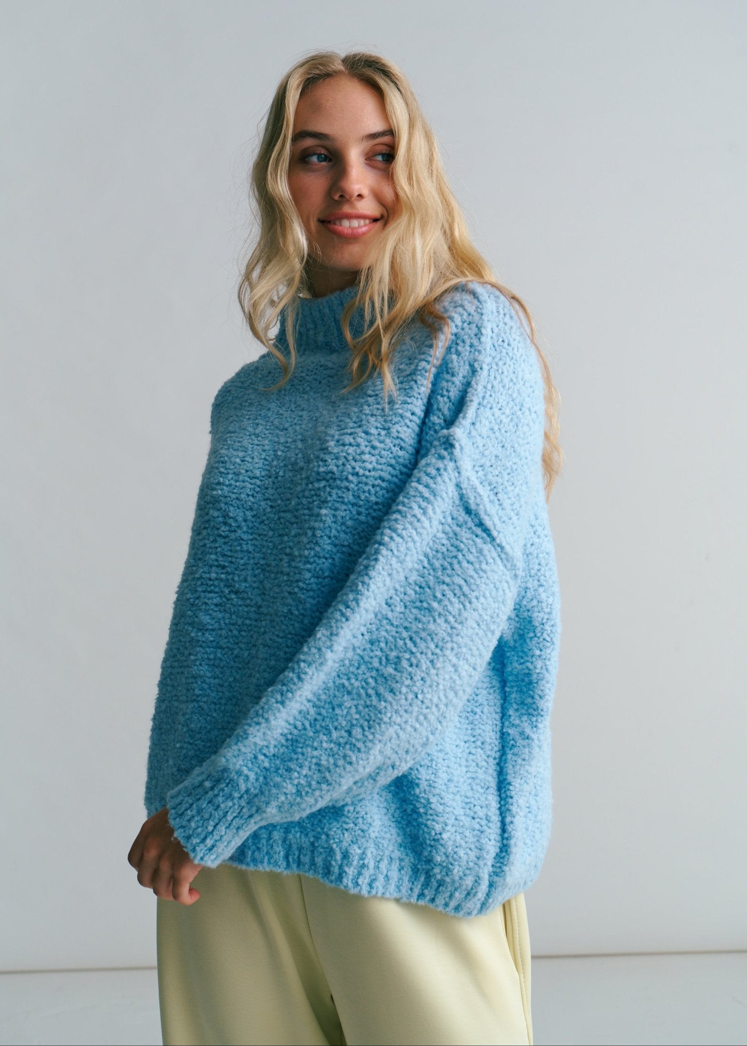 View our Zermatt Chunky Oversized Knit In Sky Blue - by Tribute Store
