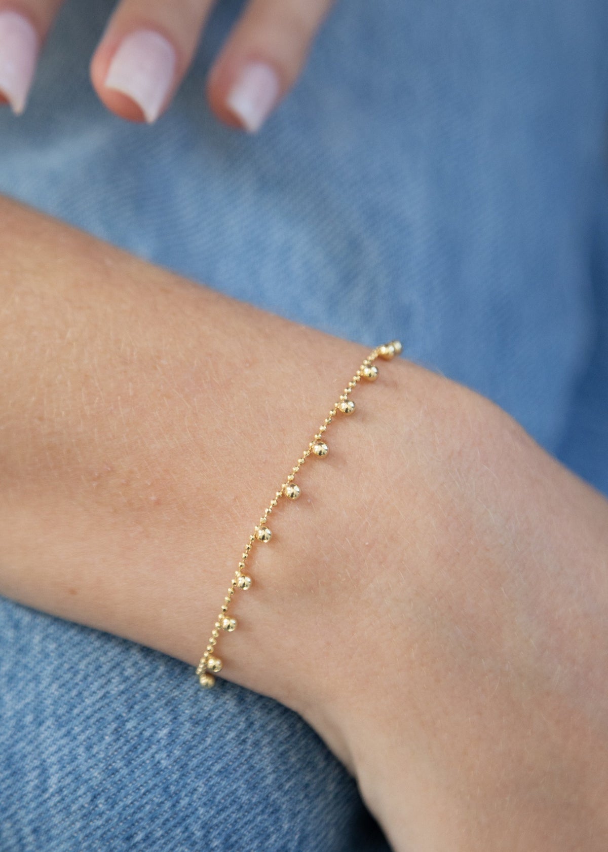 Italian Waterproof dangling ball bracelet