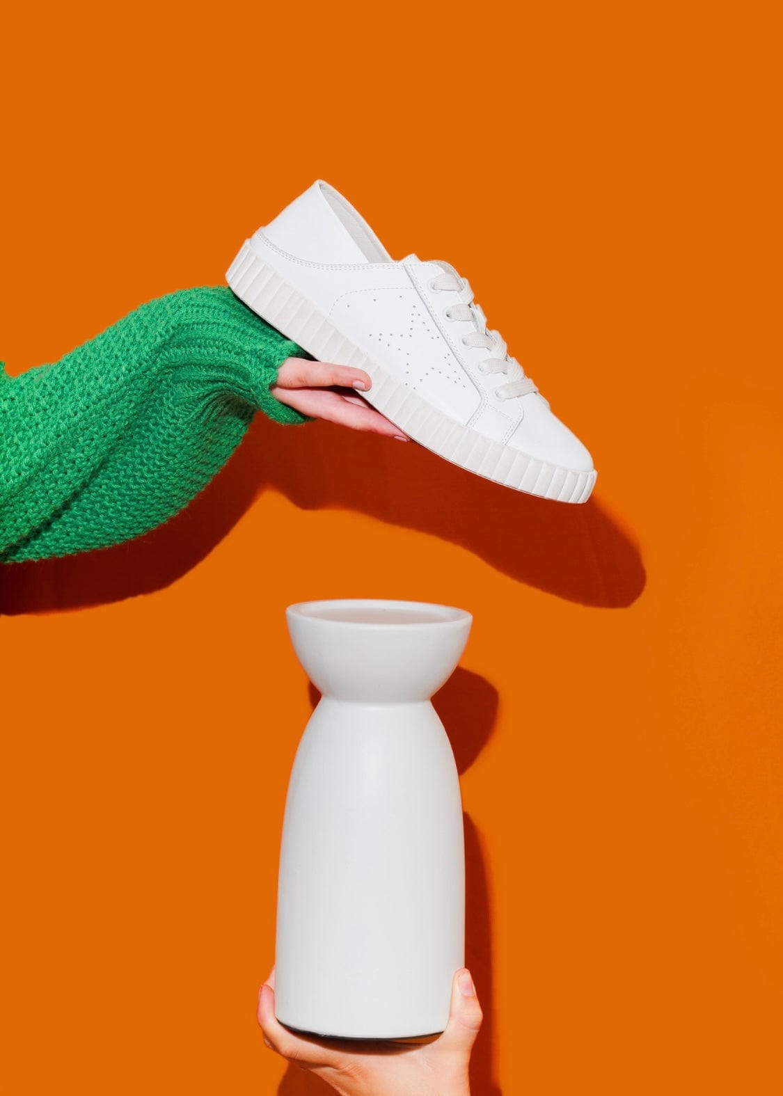 Valentina Leather Sneaker in Crisp WhiteSHOES - Tribute Store