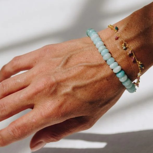 Amazonite Button Bracelet - Tribute StoreRobyn Real Jewels