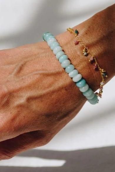 Amazonite Button Bracelet - Tribute StoreRobyn Real Jewels