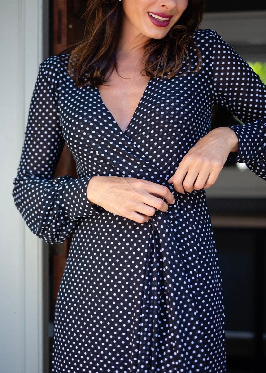 Silkfred polka 2024 dot dress