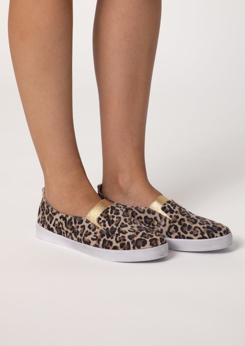 Fran Leather Slip On Sneaker in Leopard Print - Tribute StoreJulz