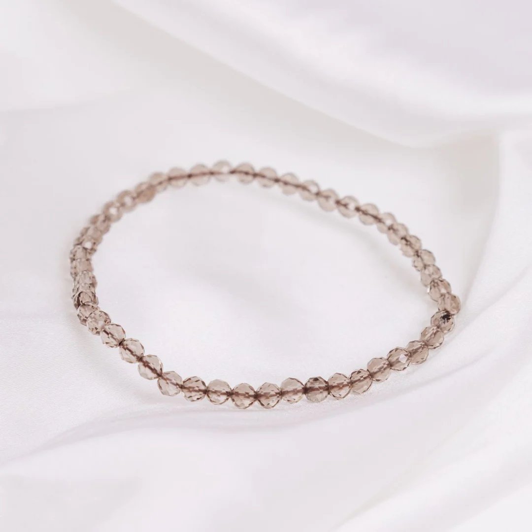 Smoky Quartz 4mm Facetted Bracelet - Tribute StoreRobyn Real Jewels