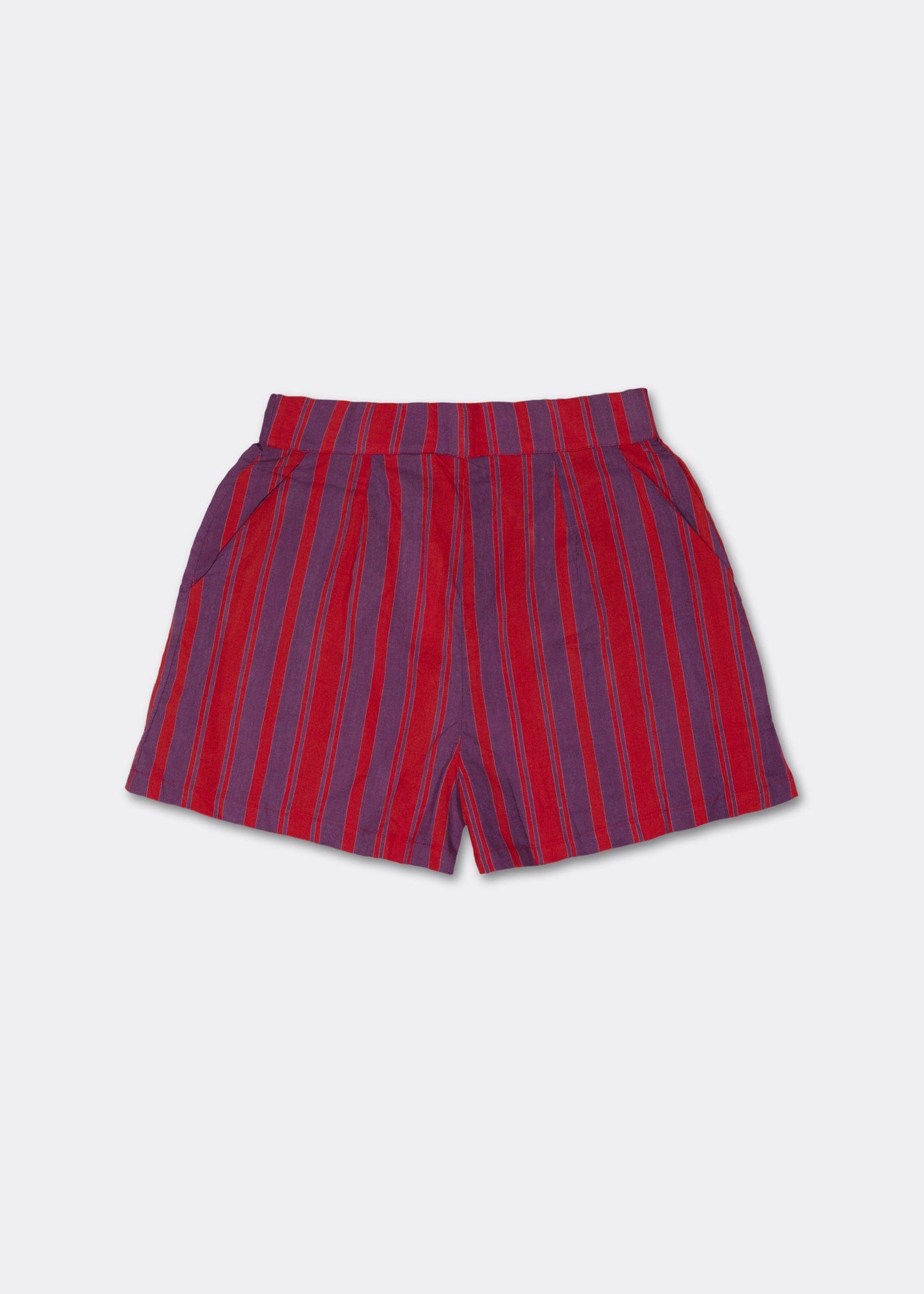 Summer Shorts In Red And Purple Stripe - Tribute StoreICONIC